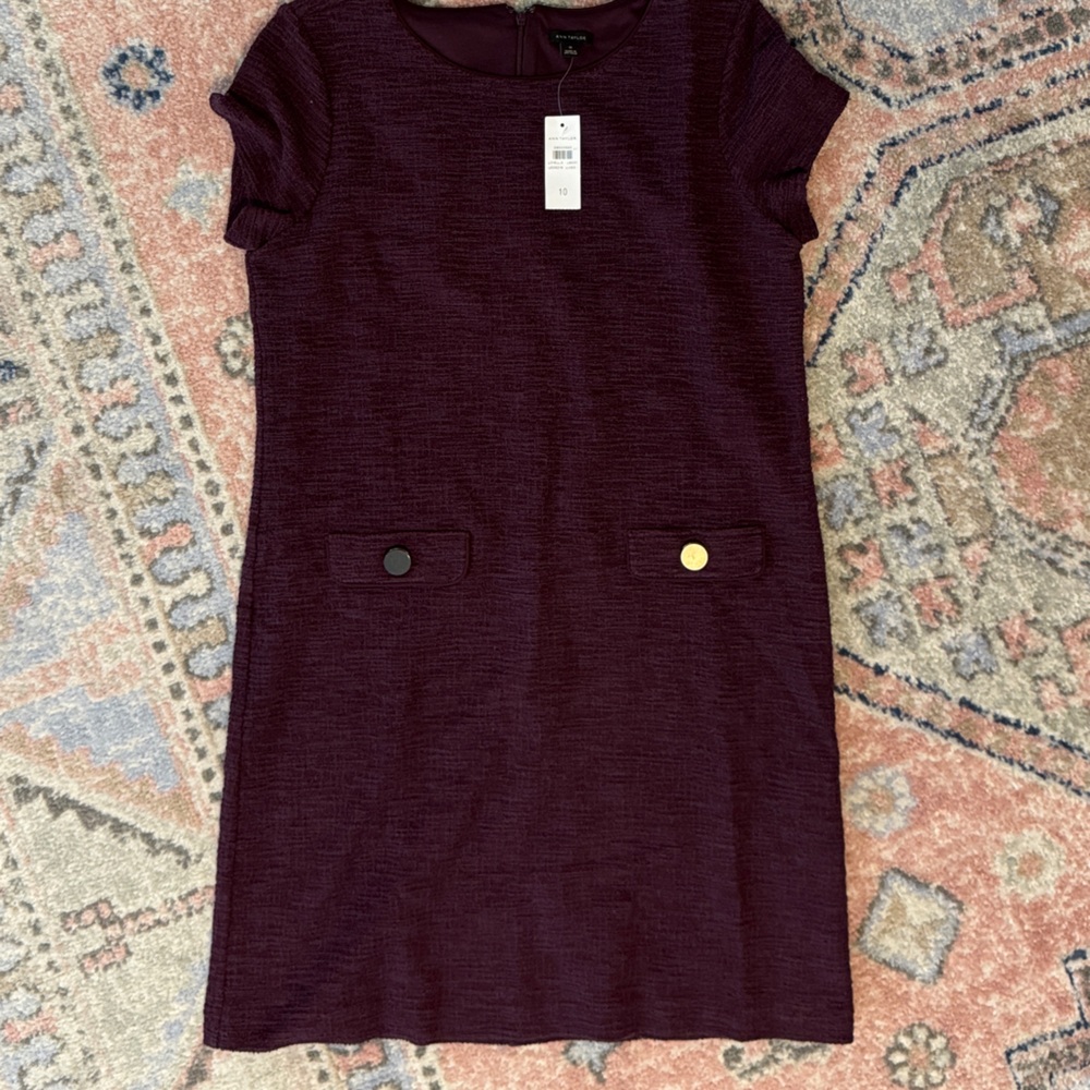 Ann Taylor Rich Plum Knit Dress